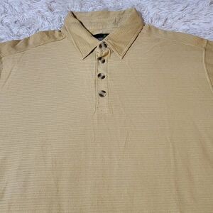 Weekendz off two color short sleeve polo tee henley pique t-shirt L